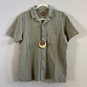 Men's Common People Green Short Sleeve Shirt Size S NWT